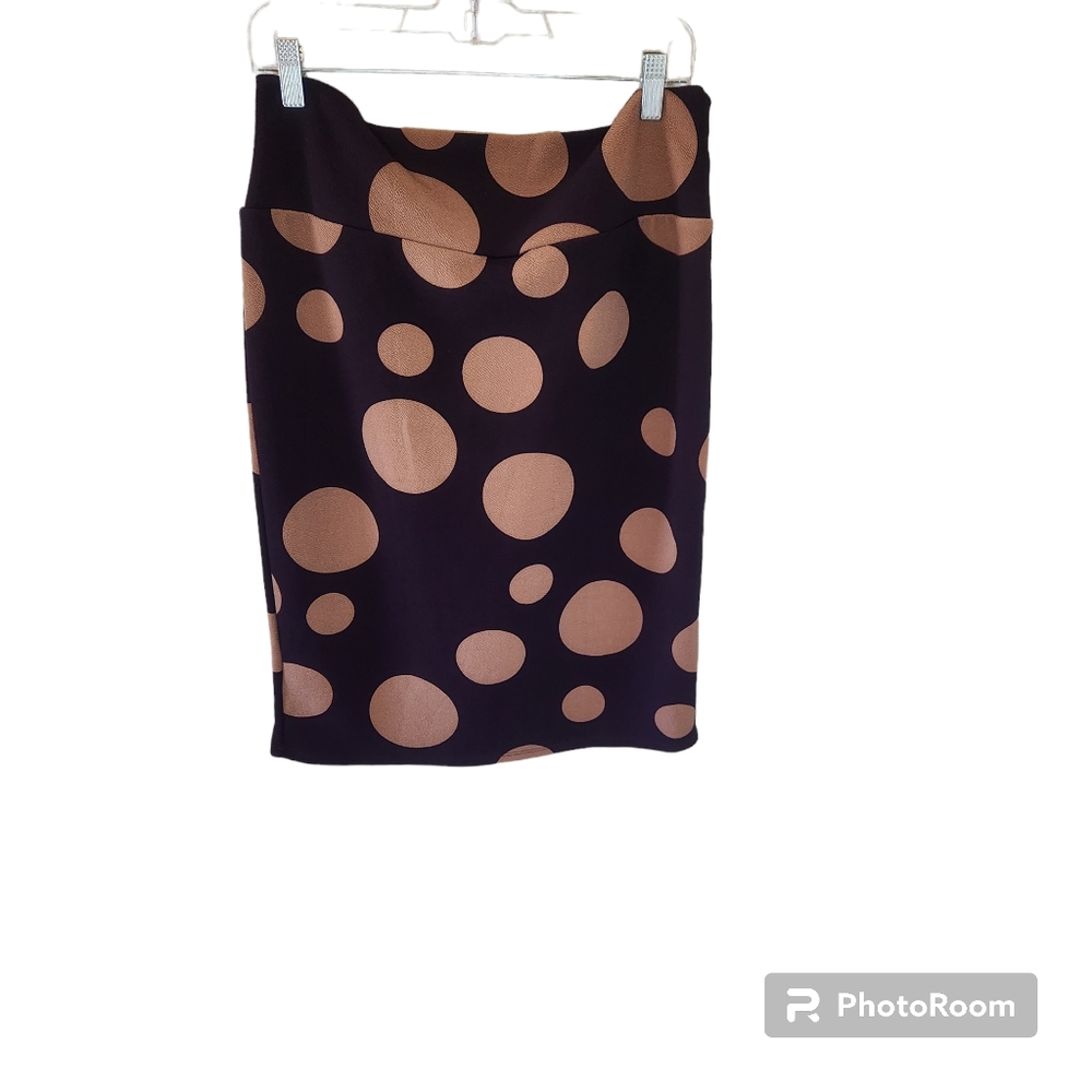 LulaRoe brown polka dot skirt. Size XL